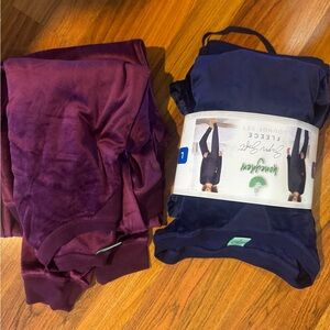 Navy/wine fleece set size L super soft